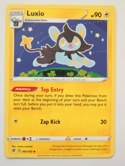Luxio 061/192 (NM, Pokemon Card, Rebel Clash, 2020, Lightning, Uncommon) - Image 1