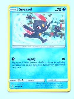 Sneasel 43/236 (NM, Pokemon Card, Cosmic Eclipse, 2019, Water, Common) - Image 1