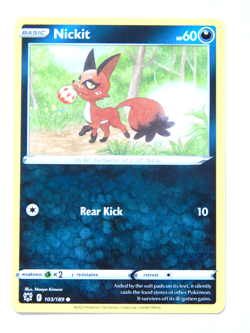 Nickit 103/189 (NM, Pokemon Card, Astral Radiance, 2022, Darkness, Common) - Image 1