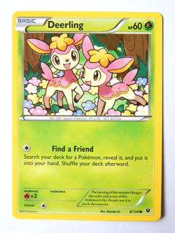 Deerling 8/124 (NM, Pokemon Card, XY Fates Collide, Grass, Common) - Image 1