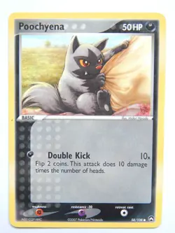 Poochyena 58/108 (MP, Pokemon Card, EX Power Keepers, 2007, Darkness, Common) - Image 1