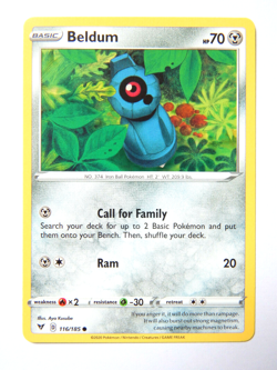 Beldum 116/185 (NM, Pokemon Card, Vivid Voltage, 2020, Metal, Common) - Image 1