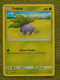 Oddish 4/147 (NM, Pokemon Card, Burning Shadows, 2017, Grass, Common) - Image 1