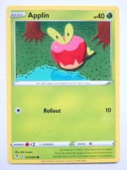 Applin 017/203 (NM, Pokemon Card, Evolving Skies, 2021, Grass, Common) - Image 1