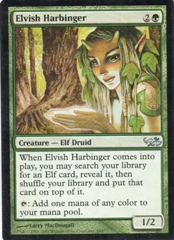 MTG: Duel Decks: Elves vs. Goblins: Elvish Harbinger: Lightly Played Condition - Image 1