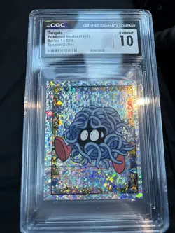Pokemon Tangela #S18 Merlin Sticker Series 1 Special Glitter - CGC Gem Mint 10! - Image 1
