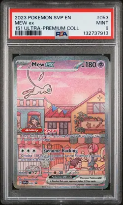 2023 POKEMON SVP EN-SV BLACK STAR PROMO 151 ULTRA-PREM COLL #053 MEW EX PSA 9 - Image 1
