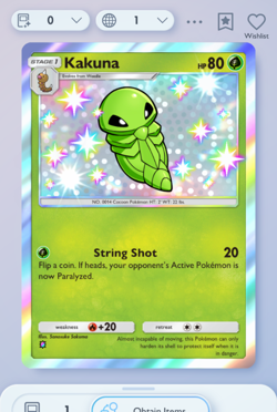 Pokemon TCG POCKET - Kakuna Shiny 1⭐, Shining Revelry, English - Image 3