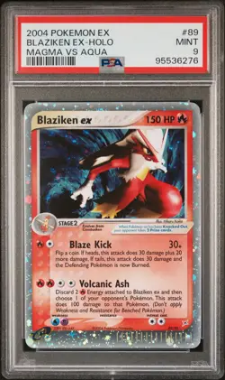 2004 Pokemon Ex Team Magma Vs Team Aqua #89 Blaziken Ex PSA 9 - Image 1