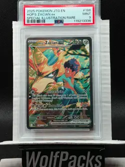 Pokemon Journey Together - Hop’s Zacian ex #186 Special illustration Rare PSA 9 - Image 1