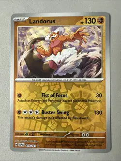 Pokemon TCG * SV Surging Sparks * 110/191 Landorus Rare * REVERSE HOLO FRESH PK - Image 1