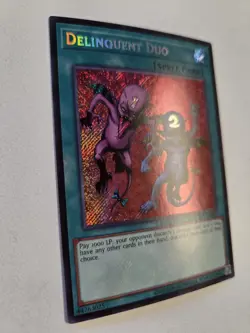 Delinquent Duo LCKC-EN101 Secret Rare Yugioh Legendary Collection Kaiba Mint - Image 2