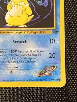 Sabrina's Psyduck 99/132 1st Edition Gym Challenge Common Pokemon Card LP/NM - Image 4