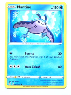 Mantine 061/264 (NM, Pokemon Card, Fusion Strike, 2021, Water, Common) - Image 1