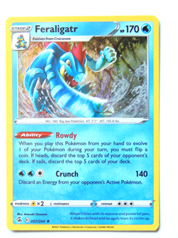 Feraligatr 057/264 (NM, Pokemon Card, Fusion Strike, 2021, Water, Holo Rare) - Image 1