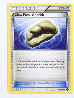 Claw Fossil Anorith 100/114 (NM, Pokemon Card, XY, Steam Siege, Item, Uncommon) - Image 1