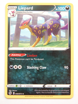 Liepard 040/073 (NM, Pokemon Card, Champion's Path, 2020, Darkness, Uncommon) - Image 1