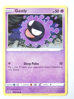 Gastly 055/198 (NM, Pokemon Card, Chilling Reign, 2021, Psychic, Common) - Image 1