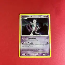 Pokemon Mewtwo TCG LV. 42 Holo Rare Card 11/146 Legends Awakened 2008 - Image 1