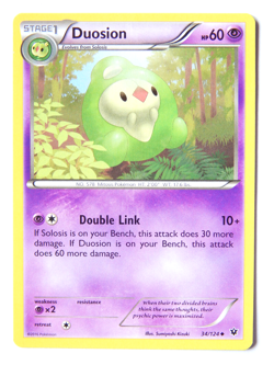 Duosion 34/124 (NM, Pokemon Card, Fates Collide, 2016, Psychic, Uncommon) - Image 1
