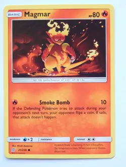 Magmar 21/236 (NM, Pokemon Card, Unified Minds, 2019, Fire, Common) - Image 1