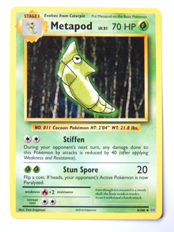Metapod 4/108 (NM, Pokemon Card, Evolutions, 2016, Grass, Uncommon) - Image 1