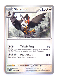 Staraptor 150/198 NM Pokemon Card Scarlet & Violet SVI EN Colorless Uncommon - Image 1