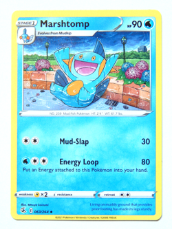 Marshtomp 063/264 (NM, Pokemon Card, Fusion Strike, 2021, Water, Uncommon) - Image 1