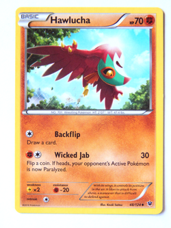 Hawlucha 48/124 (NM, Pokemon Card, Fates Collide, 2016, Fighting, Uncommon) - Image 1