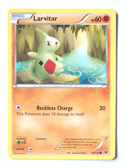 Larvitar 40/124 (NM, Pokemon Card, Fates Collide, 2016, Fighting, Common) - Image 1