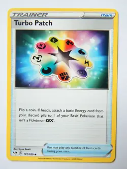 Turbo Patch 172/189 (NM, Pokemon Card, Darkness Ablaze, 2020, Item, Uncommon) - Image 1