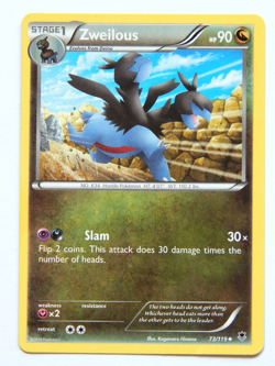 Zweilous 73/119 (LP, Pokemon Card, Phantom Forces, 2014, Dragon, Uncommon) - Image 1