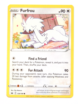 Furfrou 126/198 (NM, Pokemon Card, Chilling Reign 2021, Colorless, Common) - Image 1