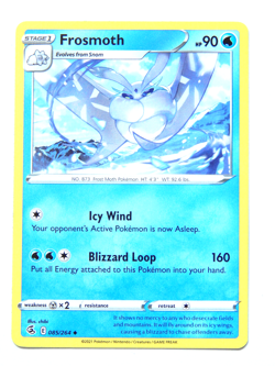 Frosmoth 085/264 (NM, Pokemon Card, Fusion Strike, 2021, Water, Uncommon) - Image 1
