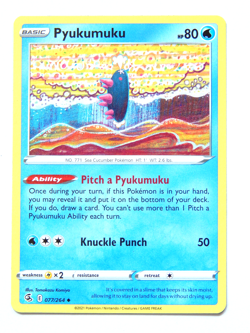 Pyukumuku 077/264 (NM, Pokemon Card, Fusion Strike, 2021, Water, Uncommon) - Image 1