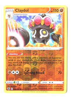 Claydol 094/195 (NM, Pokemon Card, Silver Tempest, 2022, Fighting, Reverse Holo) - Image 1