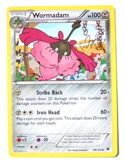 Wormadam 59/124 (NM, Pokemon Card, Fates Collide, 2016, Metal, Uncommon) - Image 1
