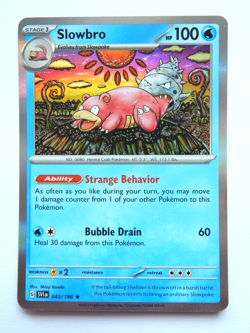 Slowbro 043/198 NM Pokemon Card Scarlet & Violet SVI EN 2023 Water Holo Rare - Image 1