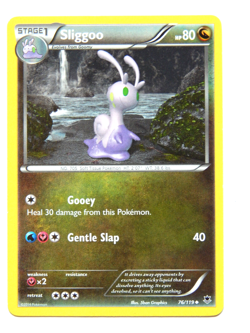Sliggoo 76/119 (LP, Pokemon Card, Phantom Forces, 2014, Dragon, Uncommon) - Image 1