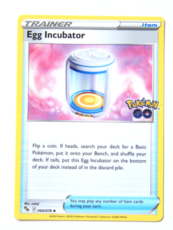 Egg Incubator 066/078 (NM, Pokemon Card, Pokemon Go, 2022, Item, Uncommon) - Image 1