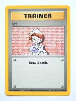 Bill 91/102 (DMG, Pokemon Card, Vintage ,Base Set, 1999, Trainer, Common) - Image 1