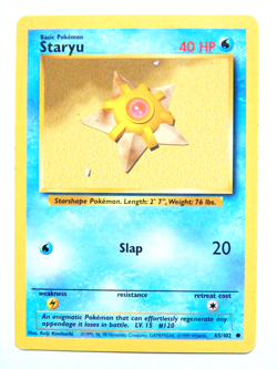 Staryu 65/102 (LP, Pokemon Card, Vintage ,Base Set, 1999, Water, Common) - Image 1