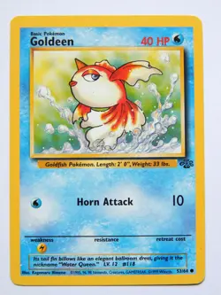 Goldeen 53/64 (LP, Pokemon Card, Vintage , Jungle, 1999, Water, Common) - Image 1