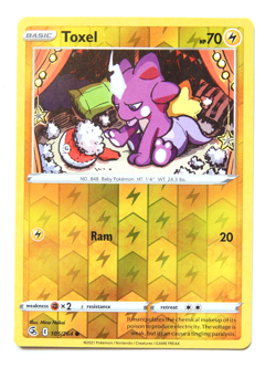 Toxel 105/264 (NM, Pokemon Card, Fusion Strike, 2021, Lightning, Reverse Holo) - Image 1