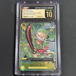 Roronoa Zoro (CS 2024 Event Pack) P-042 One Piece Promo Card - CGC Pristine 10 - Image 1
