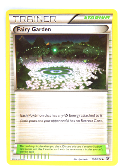 Fairy Garden 100/124 (NM, Pokemon Card, Fates Collide, 2016, Stadium, Uncommon) - Image 1