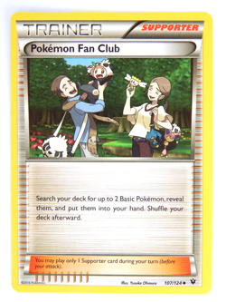 Pokemon Fan Club 107/124 (NM, Pokemon Card, Fates Collide, Supporter, Uncommon) - Image 1