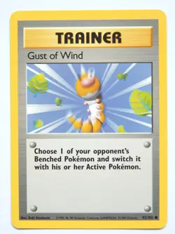 Gust of Wind 93/102 (LP, Pokemon Card, Vintage ,Base Set, 1999, Trainer, Common) - Image 1