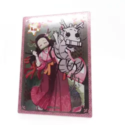 Demon Slayer LR Nezuko Dragon LR Mirror Yami Anime Collectible Trading Card - Image 2