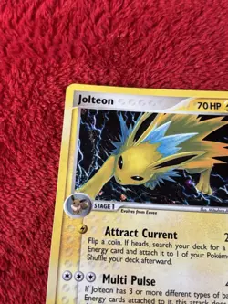 Jolteon 8/115 Unseen Forces Holo Pokemon Card Played - Image 2